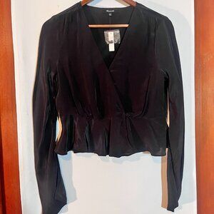 NWT Madewell Bell-Sleeve Wrap 100% LENZING Dressy Blouse